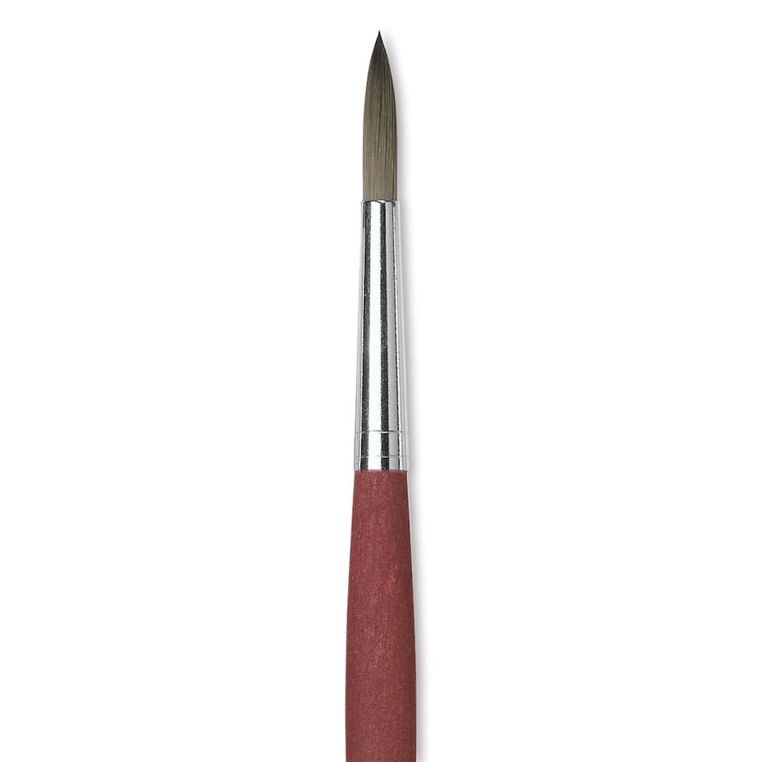 Open in modal - Da Vinci College Synthetic Brush - Round, Long Handle, Size 10 close up