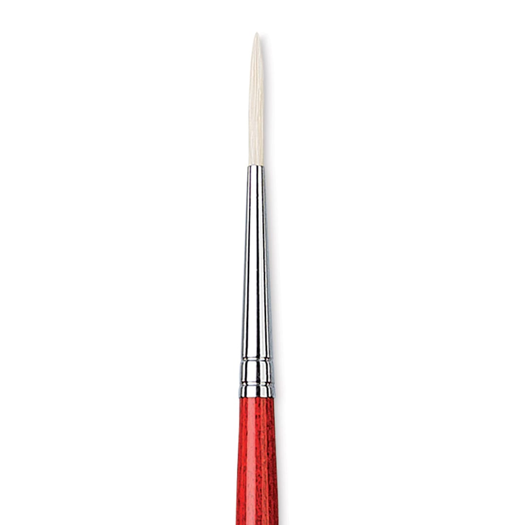 Open in modal - Da Vinci Maestro 2 Hog Bristle Brush - Long Round, Long Handle, Size 2 close up