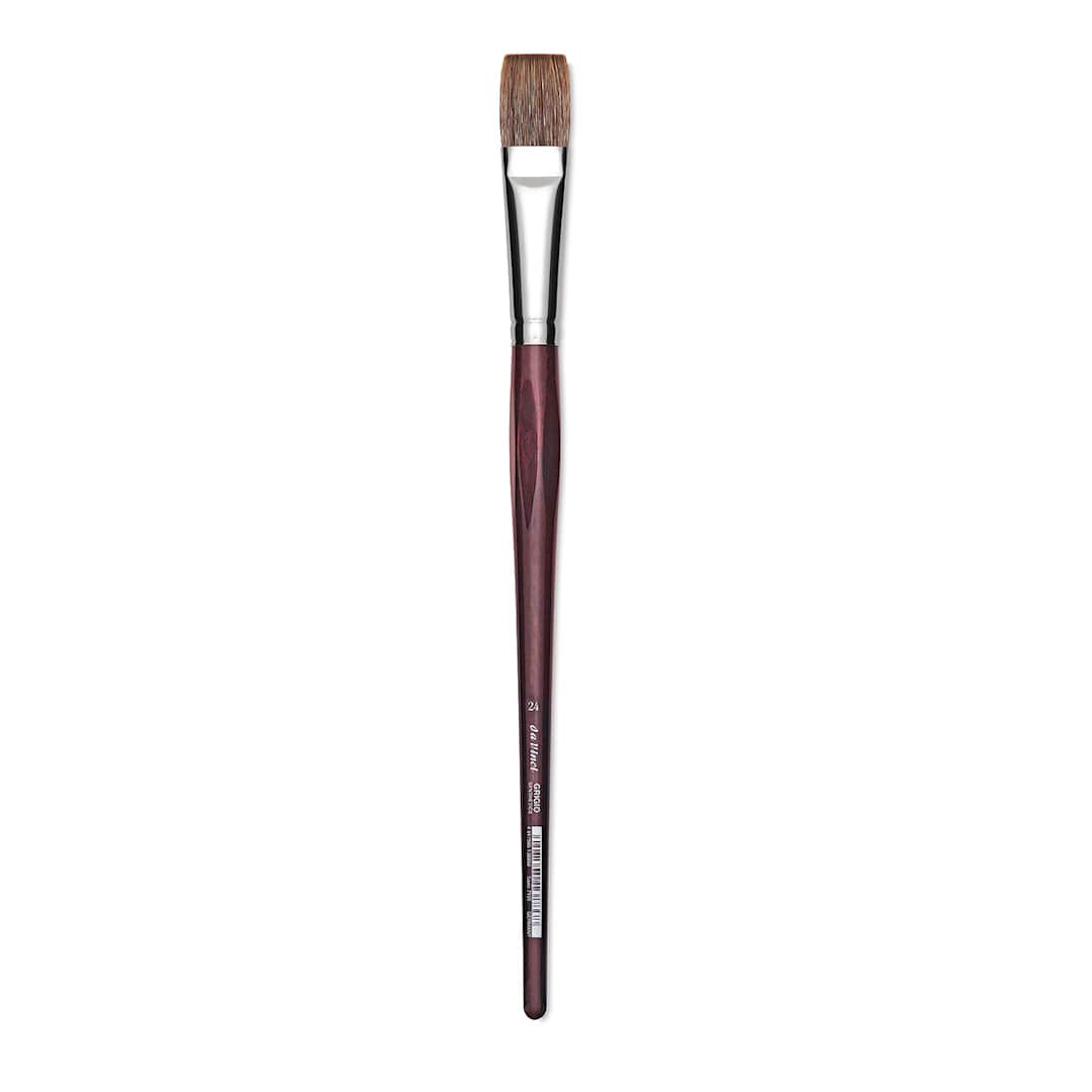Open in modal - Da Vinci Grigio Synthetic Brush - Flat, Long Handle, Size 24