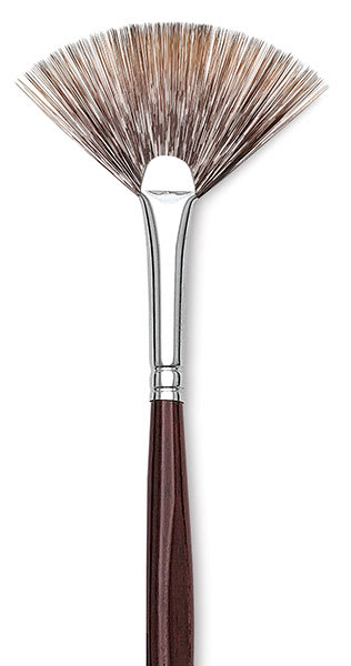 Open in modal - Da Vinci Grigio Synthetic Brush - Fan, Long Handle, Size 3