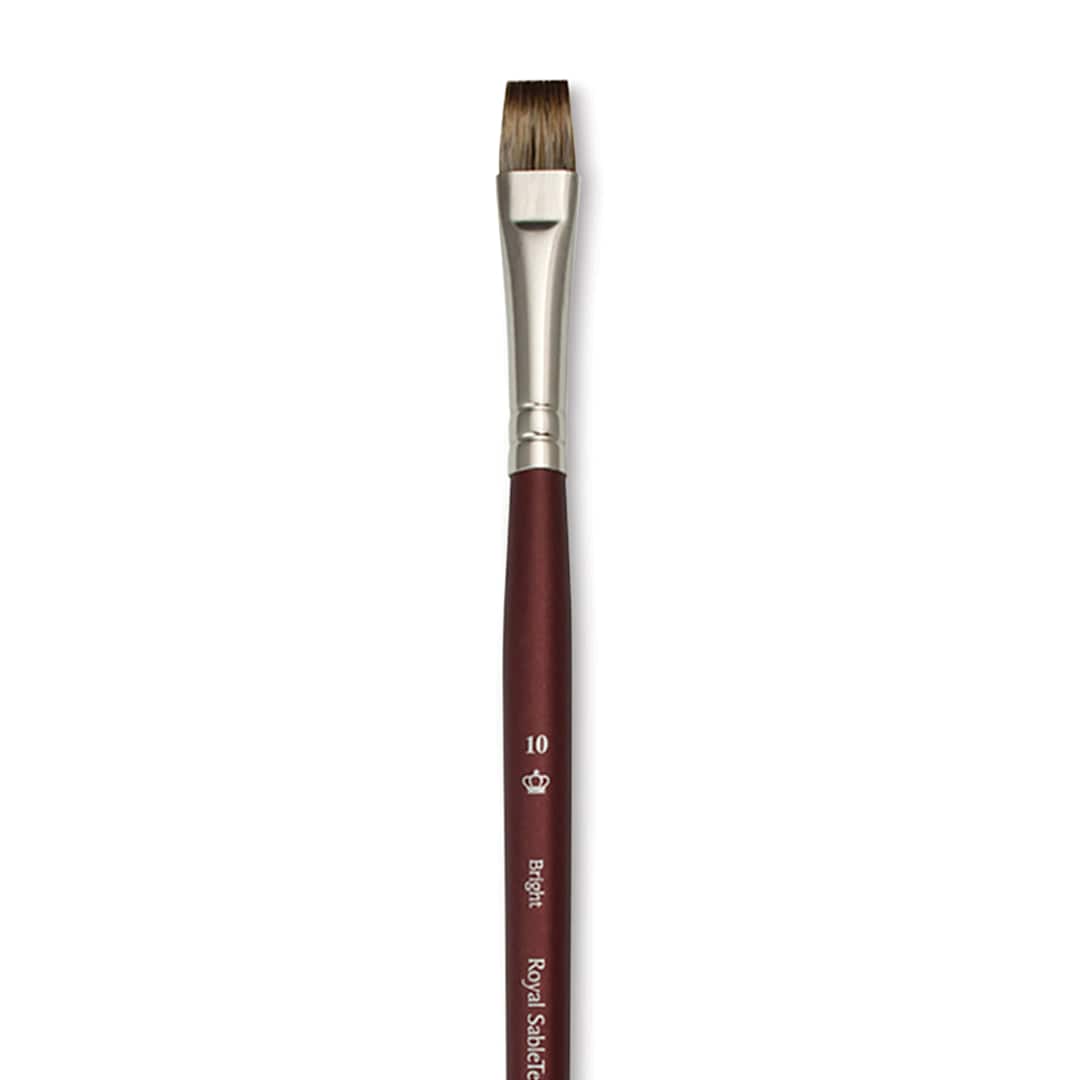 Open in modal - Royal & Langnickel SableTek Brush - Bright, Short Handle, Size 10