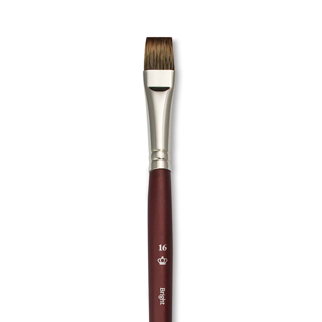 Open in modal - Royal & Langnickel SableTek Brush - Bright, Short Handle, Size 16