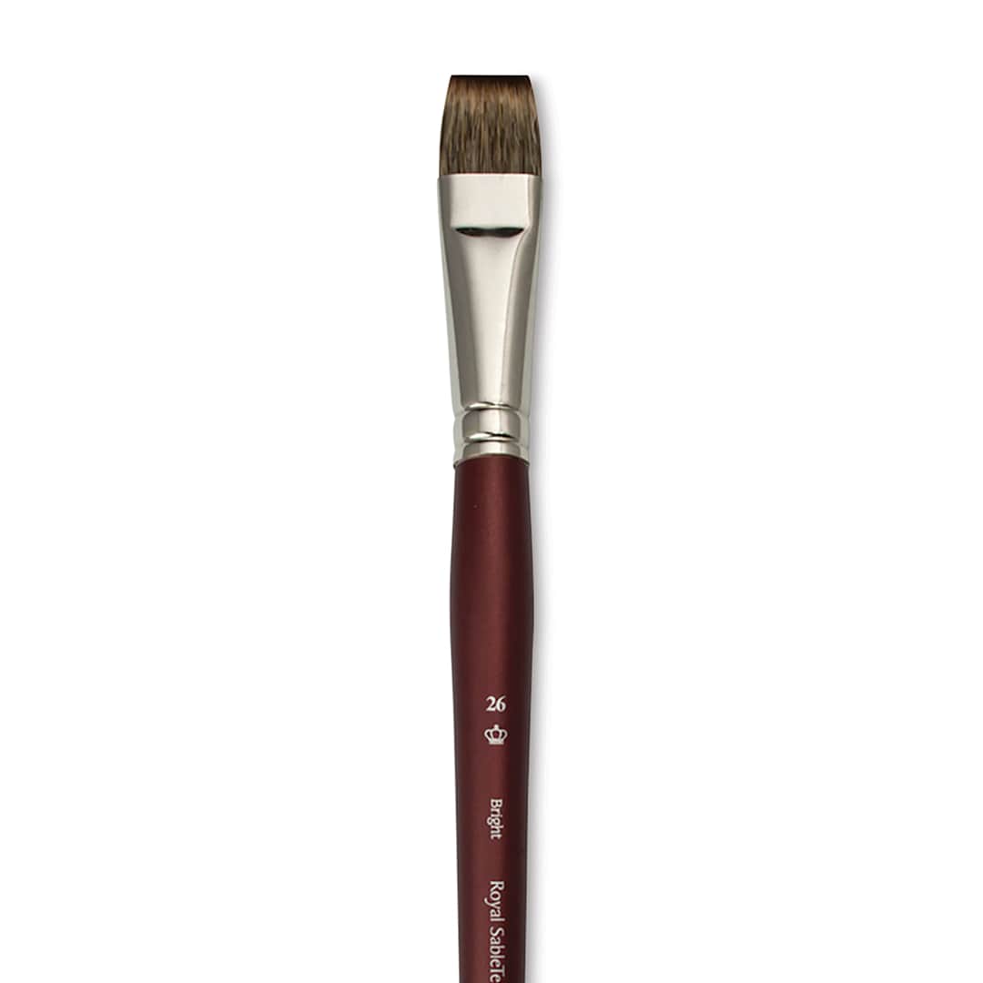 Open in modal - Royal & Langnickel SableTek Brush - Bright, Short Handle, Size 26