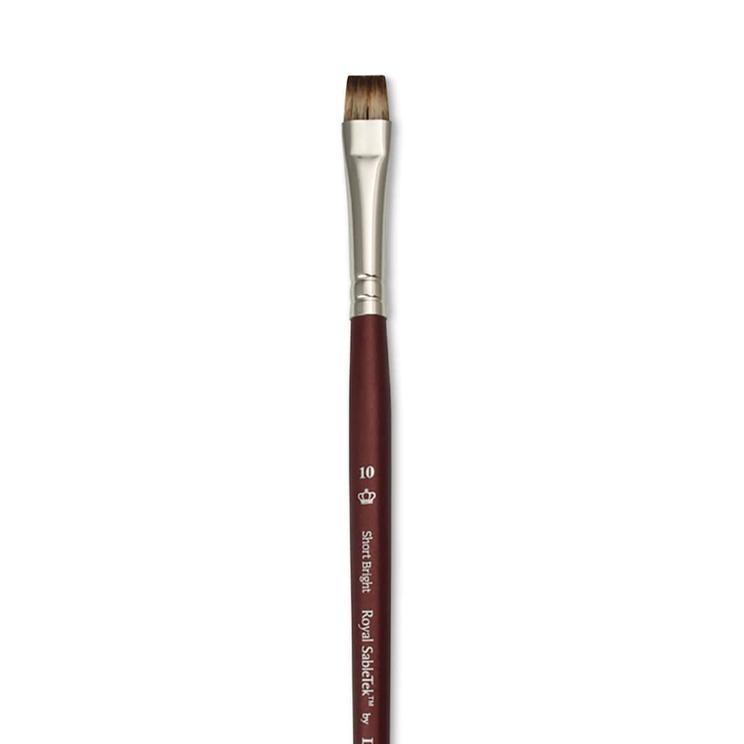 Open in modal - Royal & Langnickel SableTek Brush - Short Bright, Short Handle, Size 10