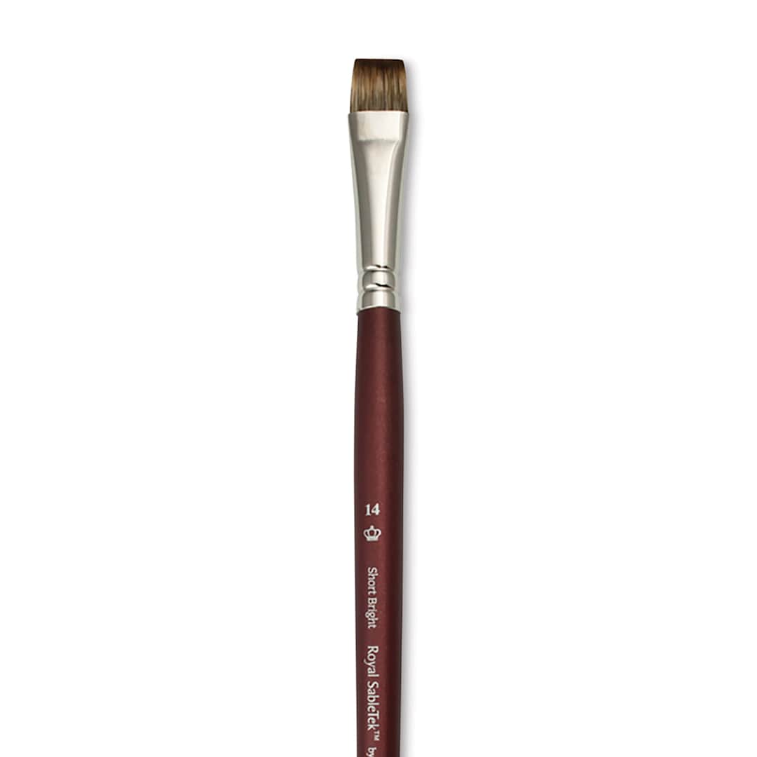 Open in modal - Royal & Langnickel SableTek Brush - Short Bright, Short Handle, Size 14