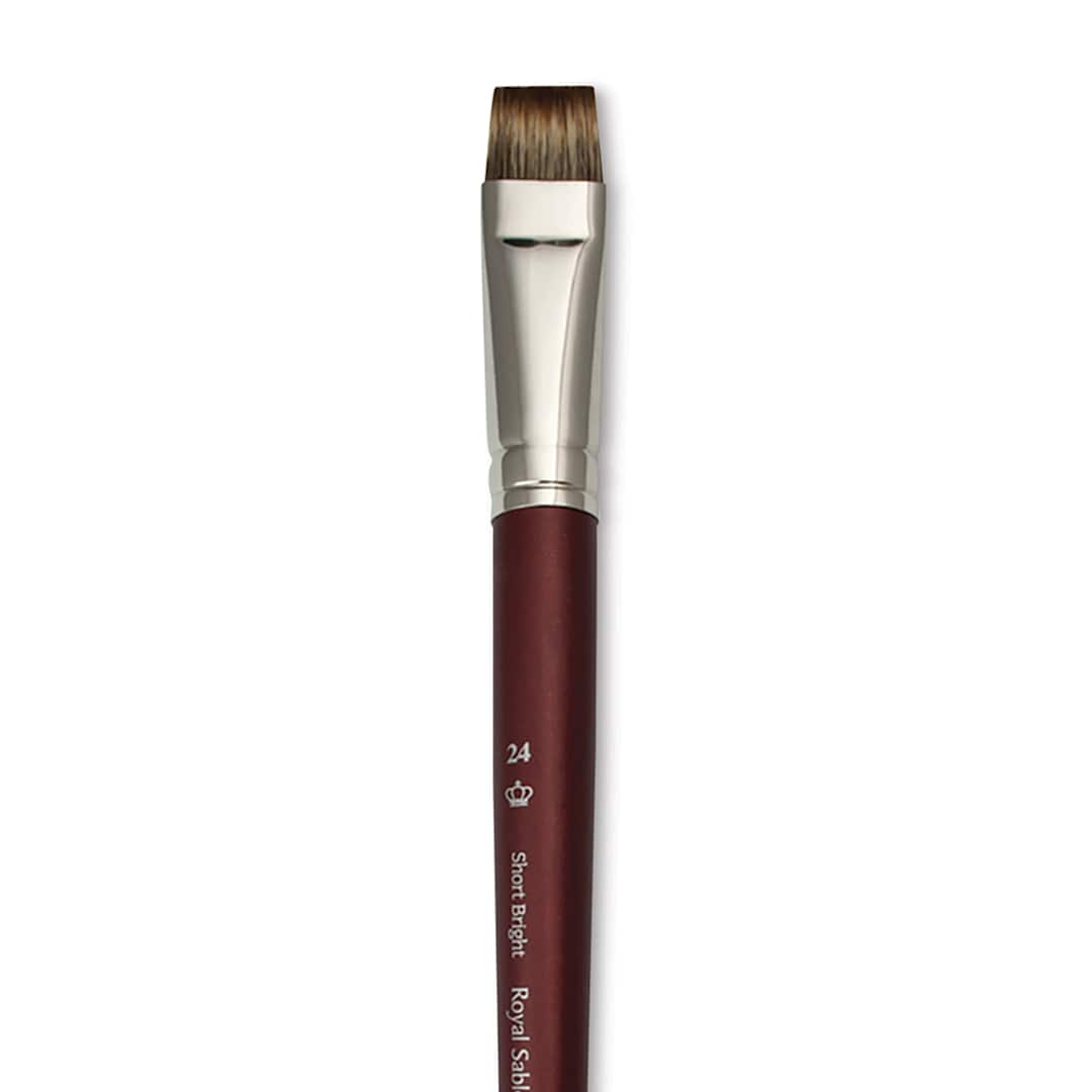 Open in modal - Royal & Langnickel SableTek Brush - Short Bright, Short Handle, Size 24