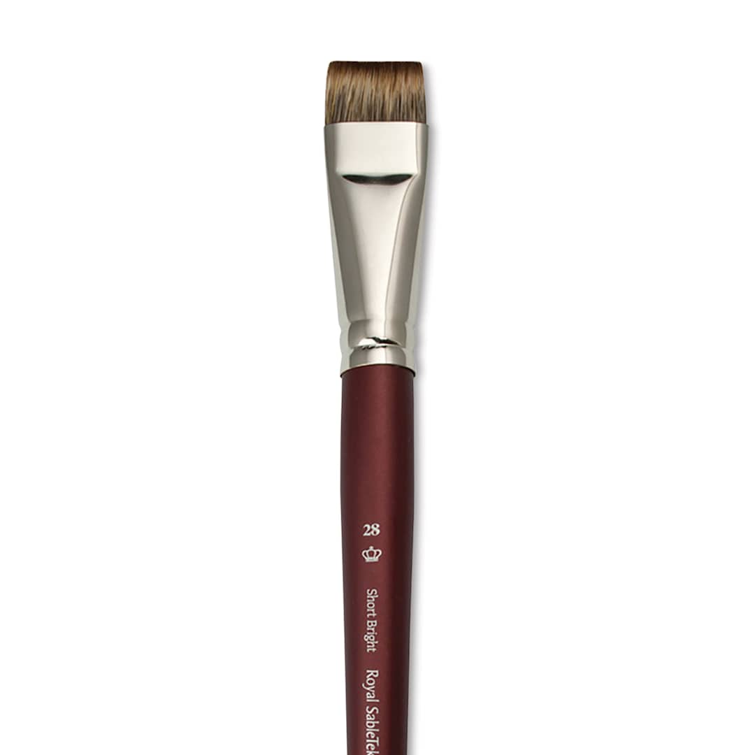 Open in modal - Royal & Langnickel SableTek Brush - Short Bright, Short Handle, Size 28