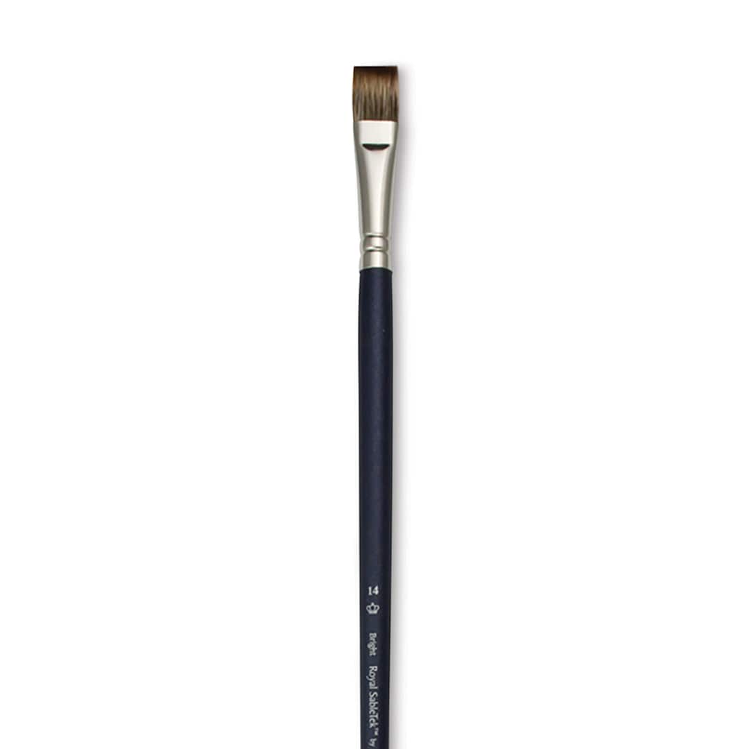 Open in modal - Royal & Langnickel SableTek Brush - Bright, Long Handle, Size 14