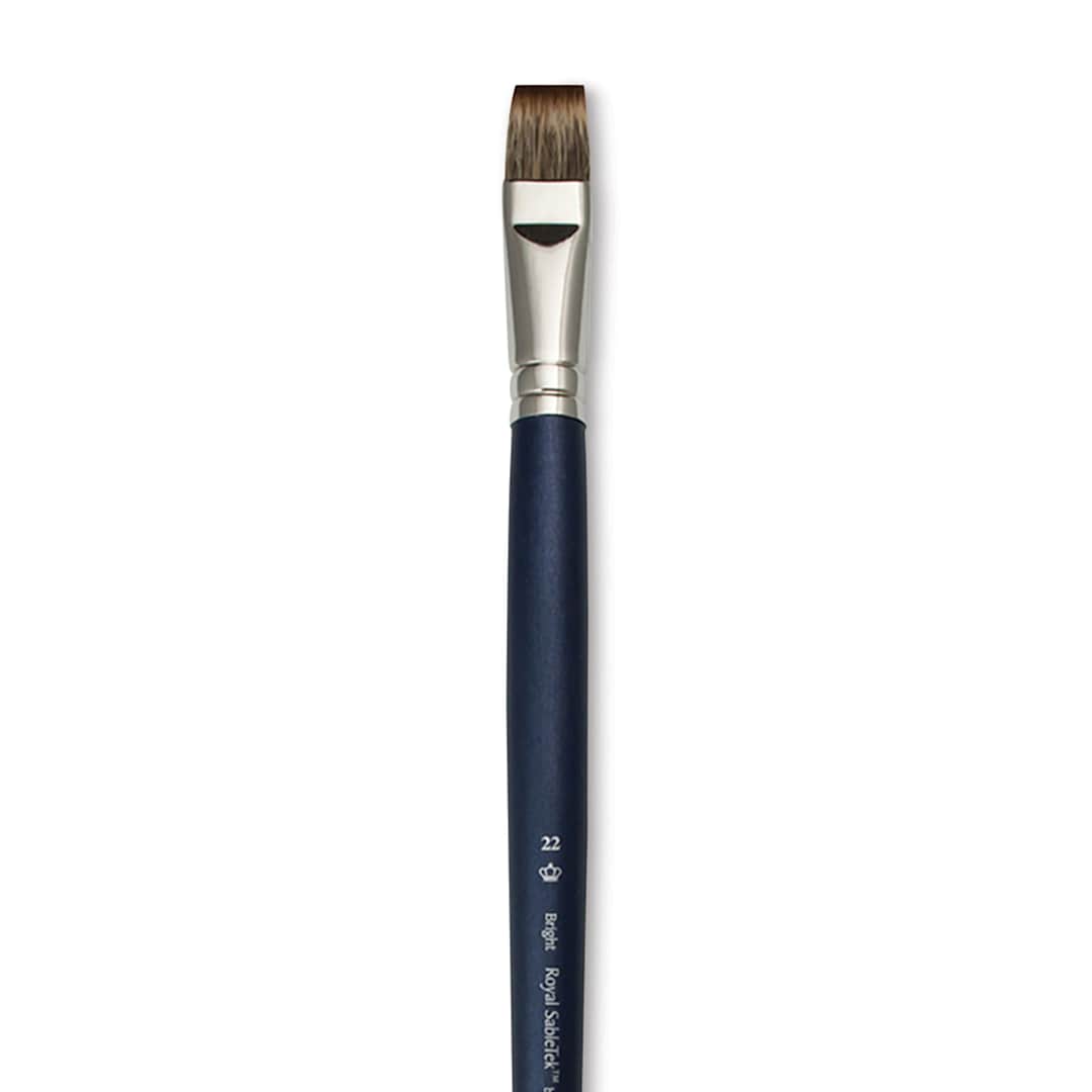Open in modal - Royal & Langnickel SableTek Brush - Bright, Long Handle, Size 22