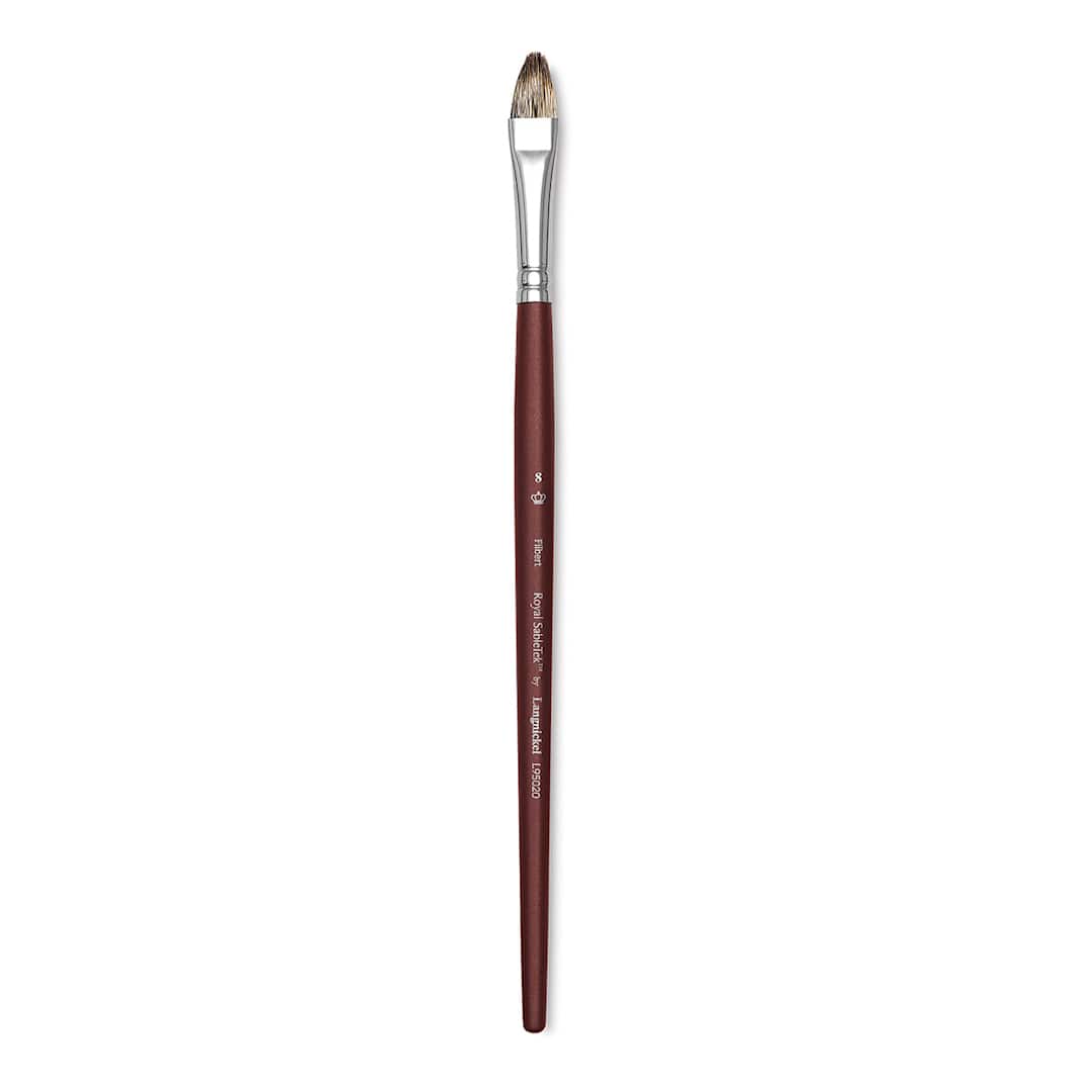 Open in modal - Royal & Langnickel SableTek Brush - Filbert, Short Handle, Size 8