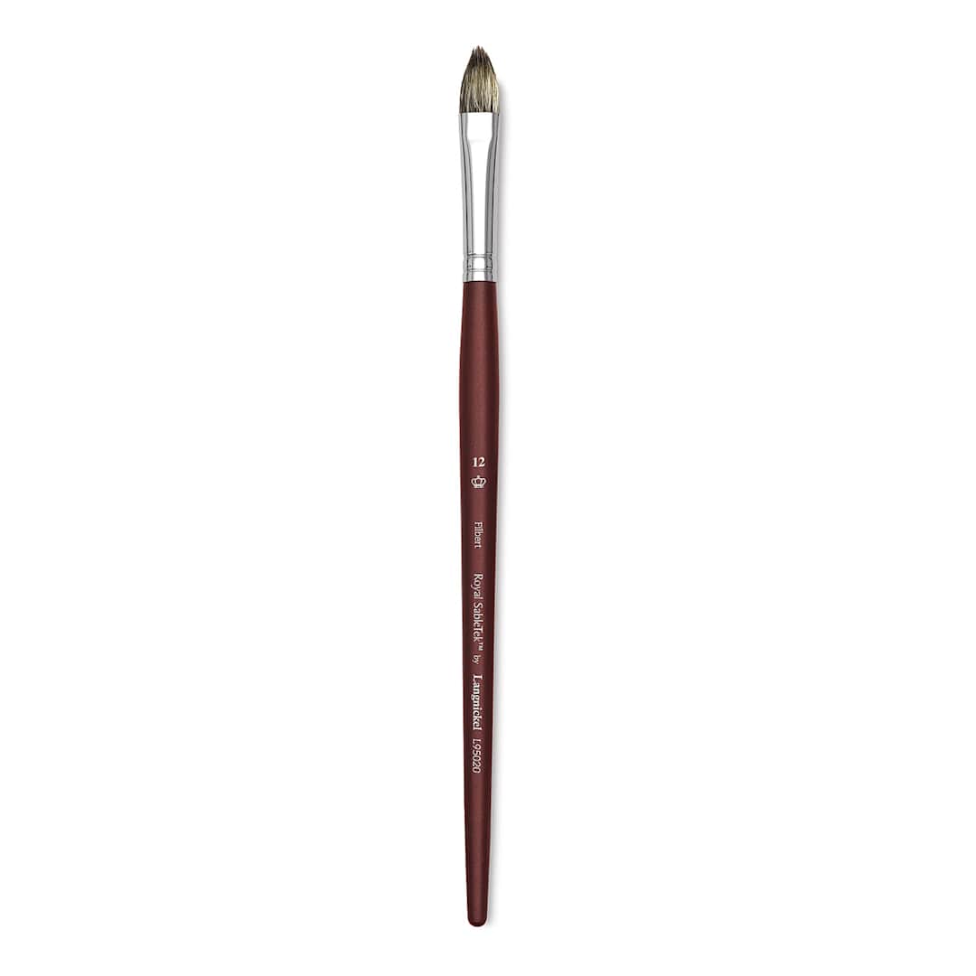 Open in modal - Royal & Langnickel SableTek Brush - Filbert, Short Handle, Size 12