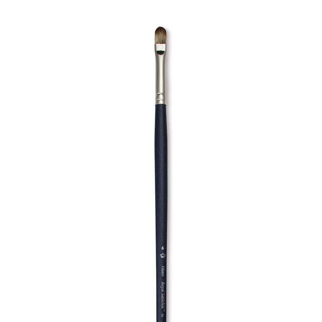 Open in modal - Royal & Langnickel SableTek Brush - Filbert, Long Handle, Size 6