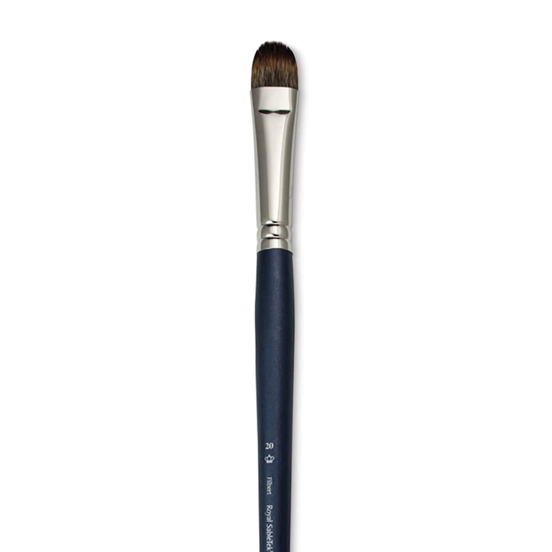 Open in modal - Royal & Langnickel SableTek Brush - Filbert, Long Handle, Size 20
