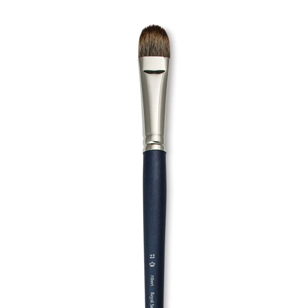 Open in modal - Royal & Langnickel SableTek Brush - Filbert, Long Handle, Size 22