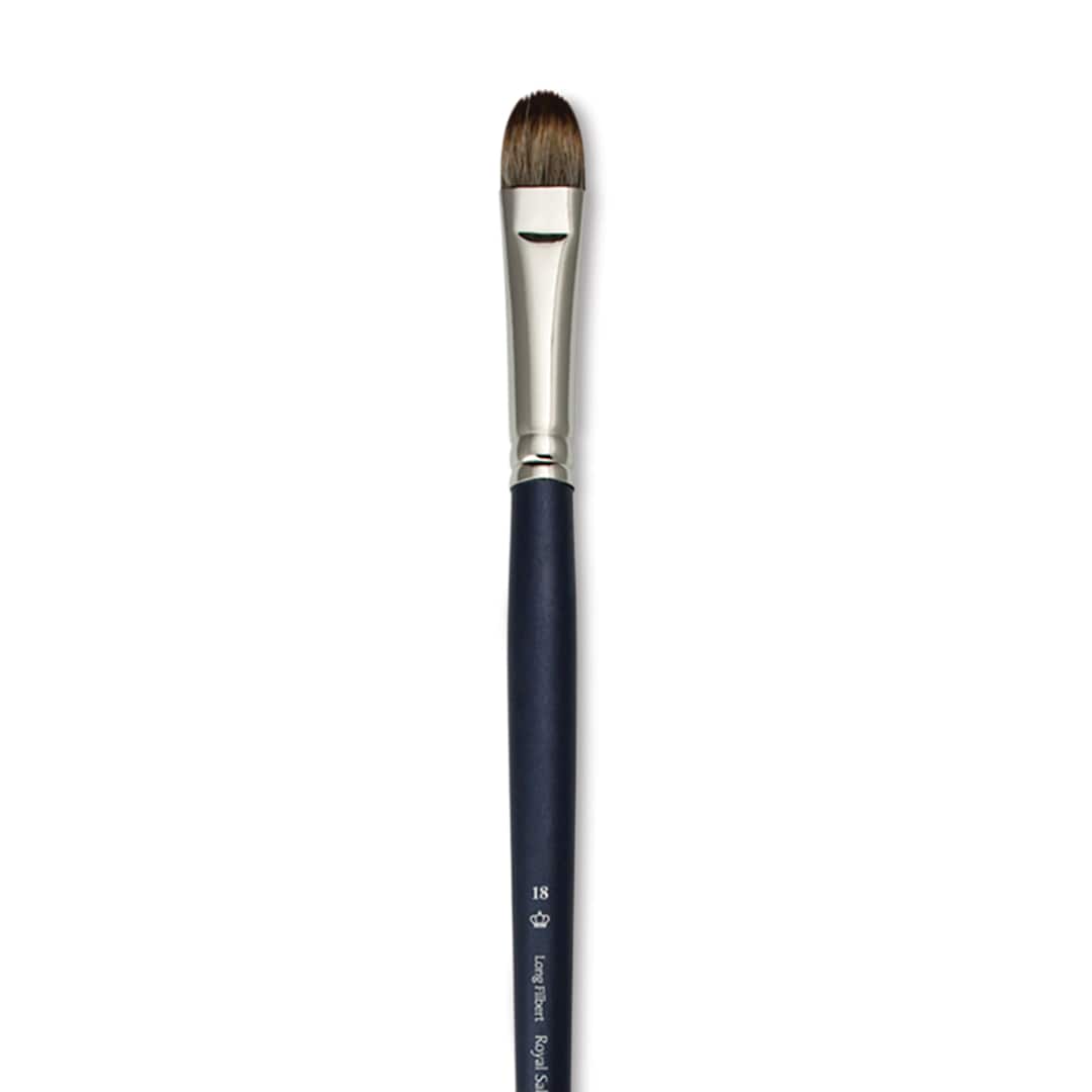 Open in modal - Royal & Langnickel SableTek Brush - Long Filbert, Long Handle, Size 18