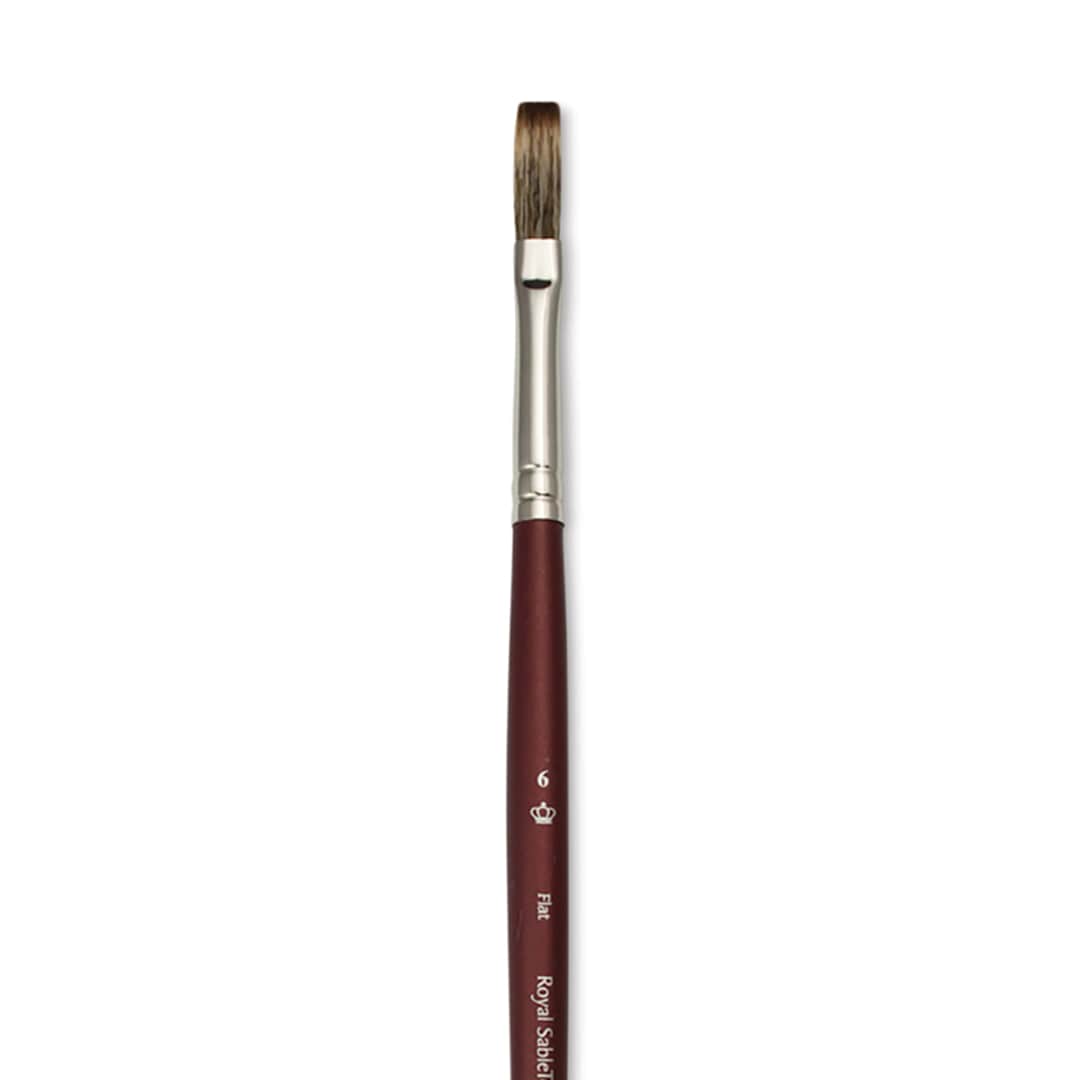 Open in modal - Royal & Langnickel SableTek Brush - Flat, Short Handle, Size 6