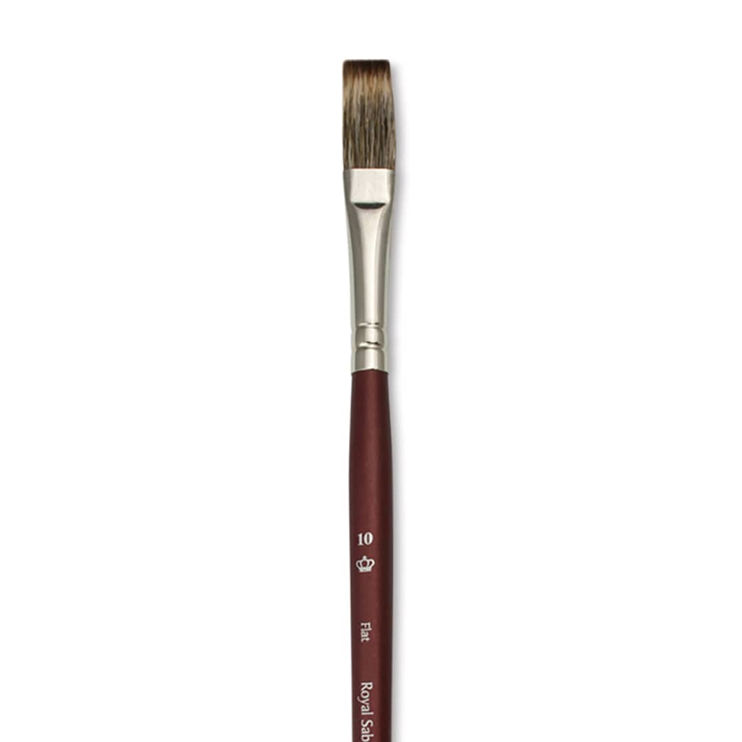 Open in modal - Royal & Langnickel SableTek Brush - Flat, Short Handle, Size 10