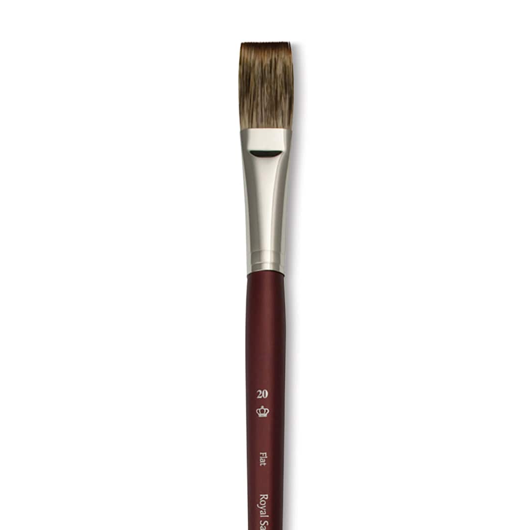 Open in modal - Royal & Langnickel SableTek Brush - Flat, Short Handle, Size 20