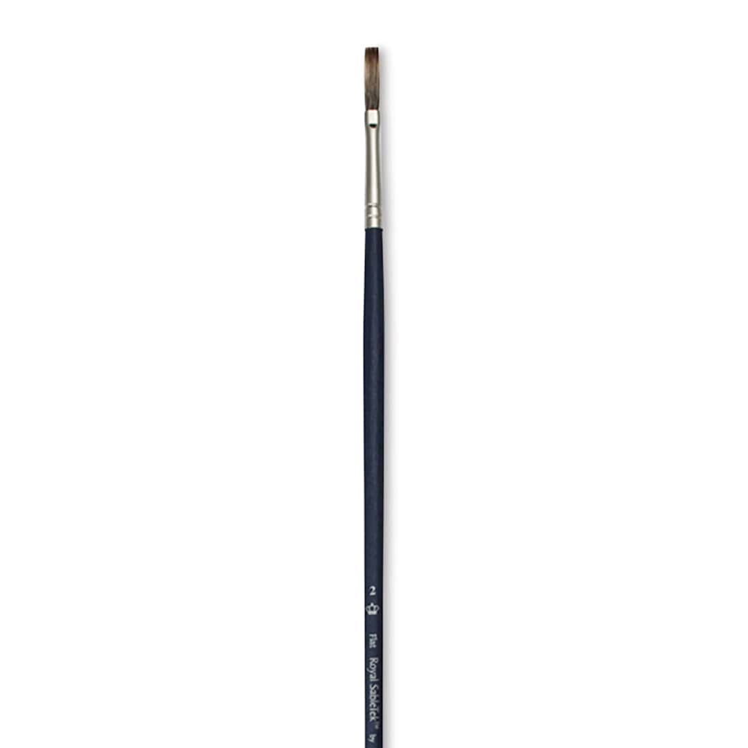 Open in modal - Royal & Langnickel  SableTek Brush - Flat, Long Handle, Size 2