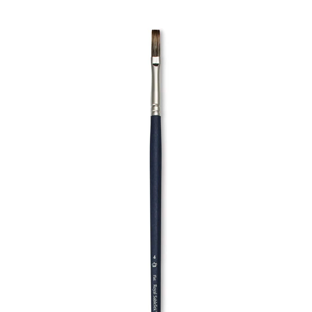 Open in modal - Royal & Langnickel  SableTek Brush - Flat, Long Handle, Size 4