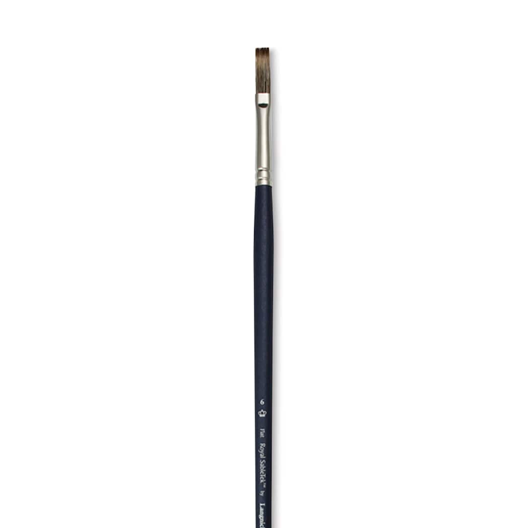 Open in modal - Royal & Langnickel SableTek Brush - Flat, Long Handle, Size 6