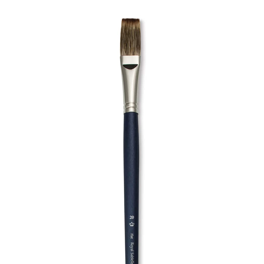 Open in modal - Royal & Langnickel SableTek Brush - Flat, Long Handle, Size 20