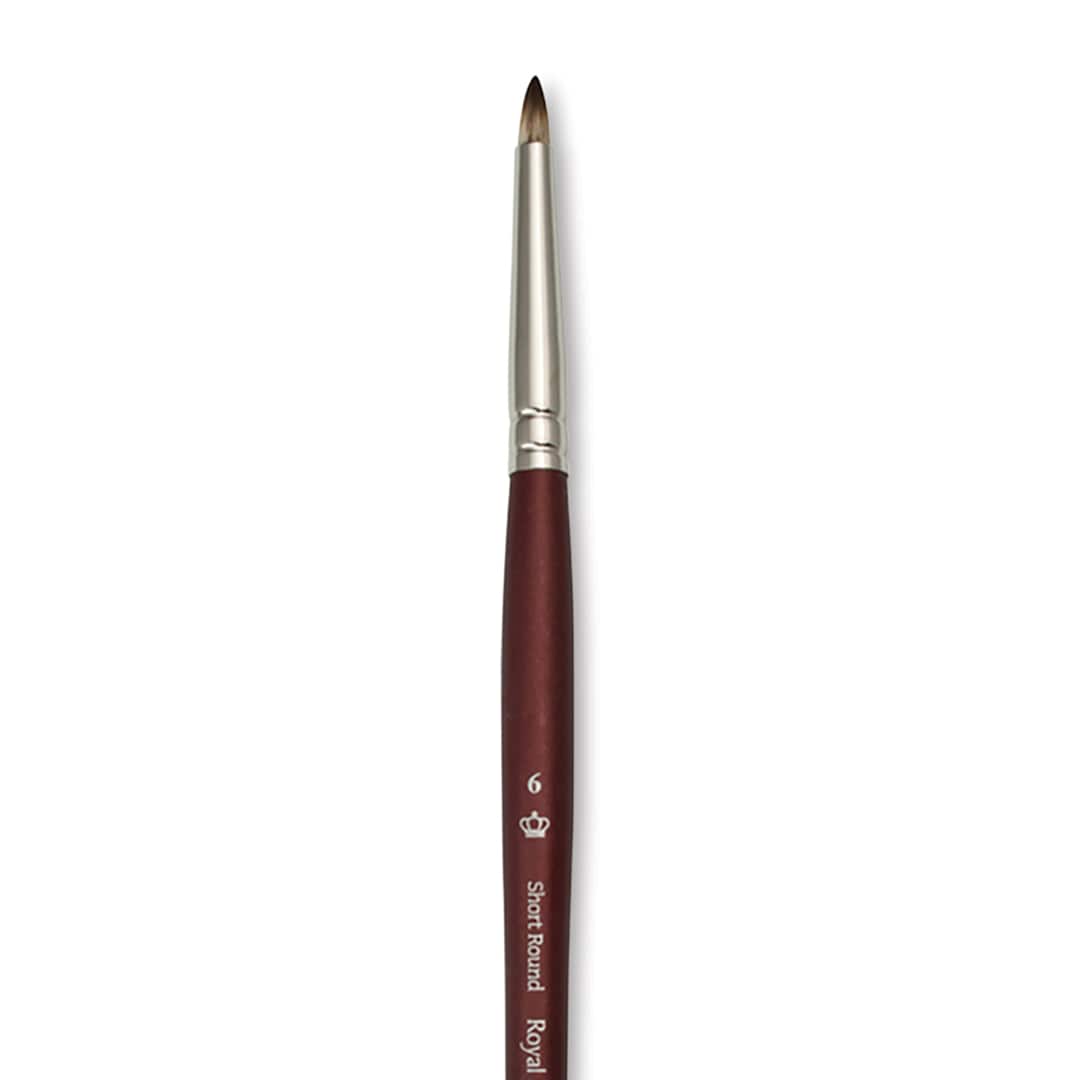 Open in modal - Royal & Langnickel SableTek Brush - Short Round, Short Handle, Size 6