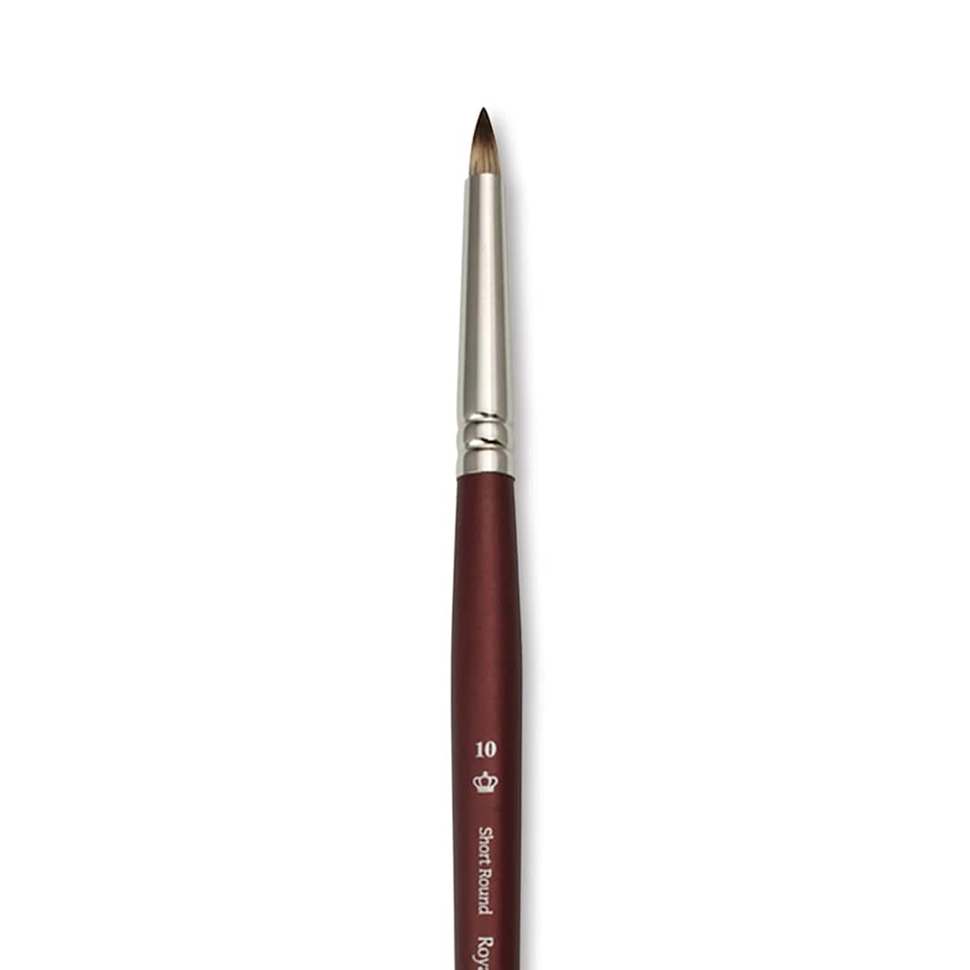 Open in modal - Royal & Langnickel SableTek Brush - Short Round, Short Handle, Size 10