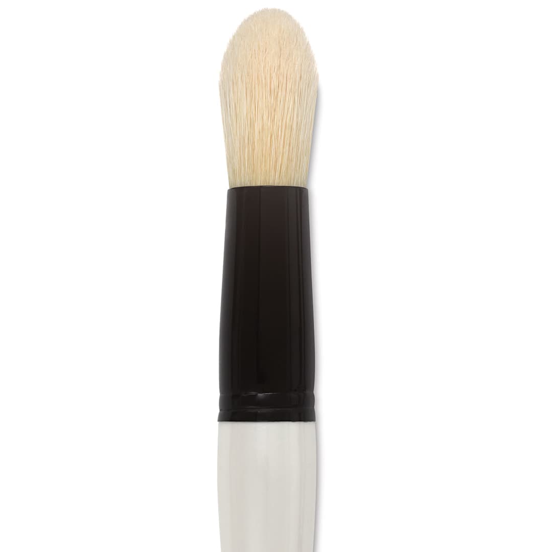 Open in modal - XL Natural Bristle Brushes - Closeup of tip of Round Brush
