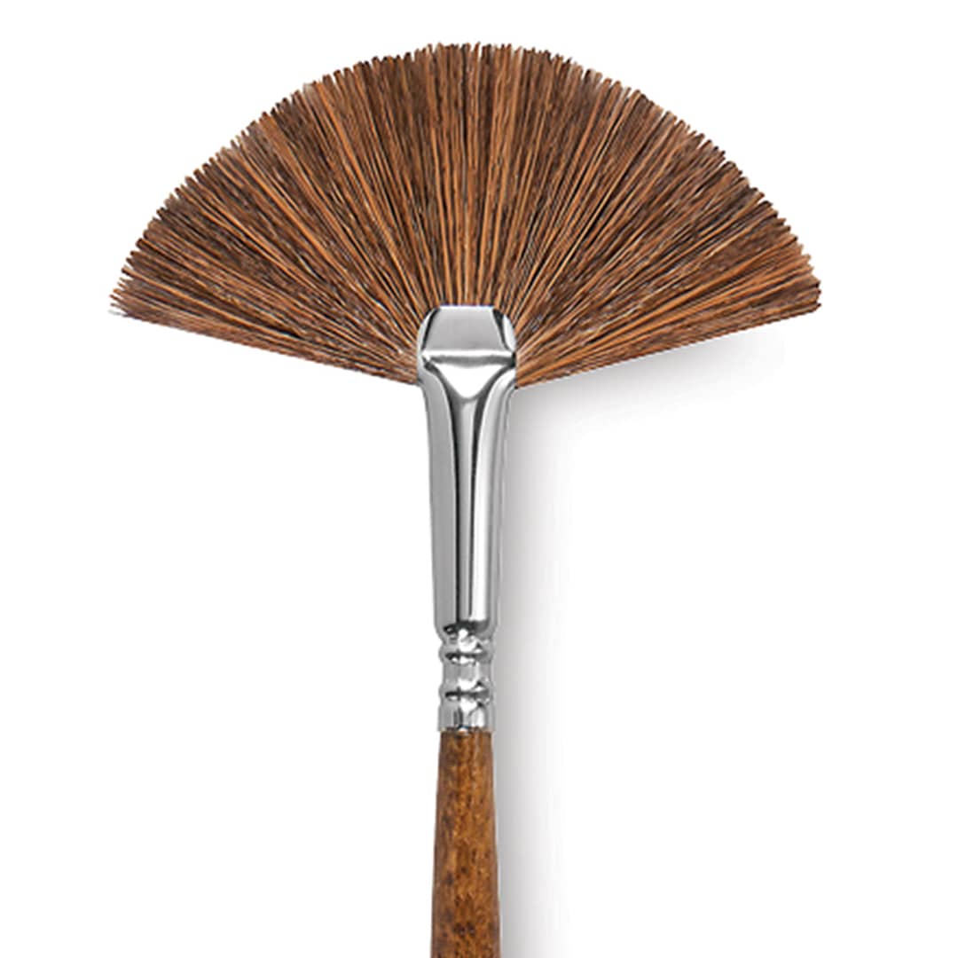 Open in modal - Escoda Versatil Brush - Fan, Size 4, Long Handle close up