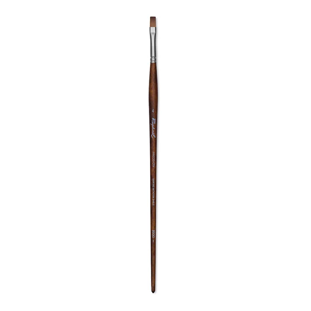 Open in modal - Raphaël Precision Brush - Flat, Size 4, Long Handle