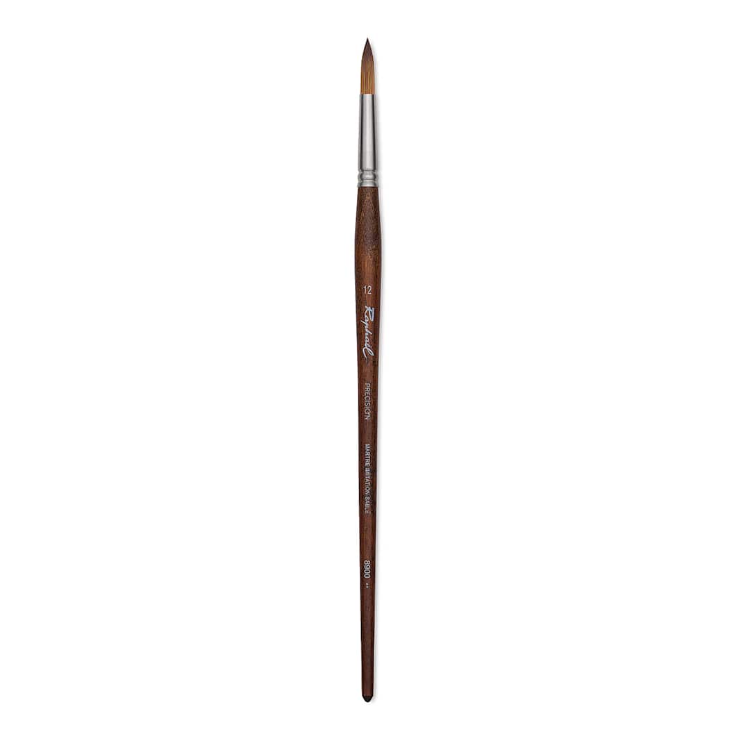 Open in modal - Raphaël Precision Brush - Round, Size 12, Long Handle