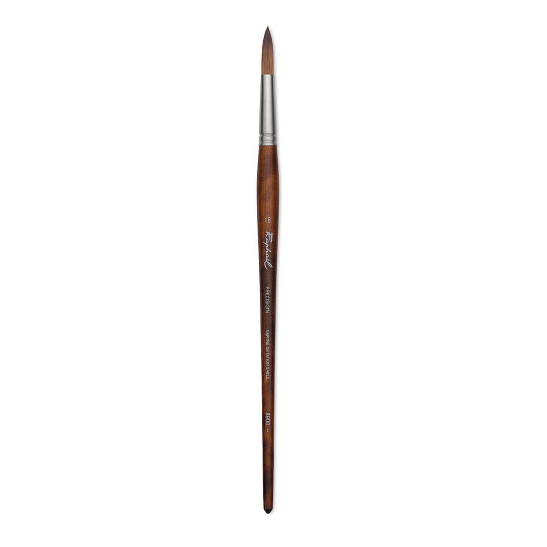 Open in modal - Raphaël Precision Brush - Round, Size 16, Long Handle