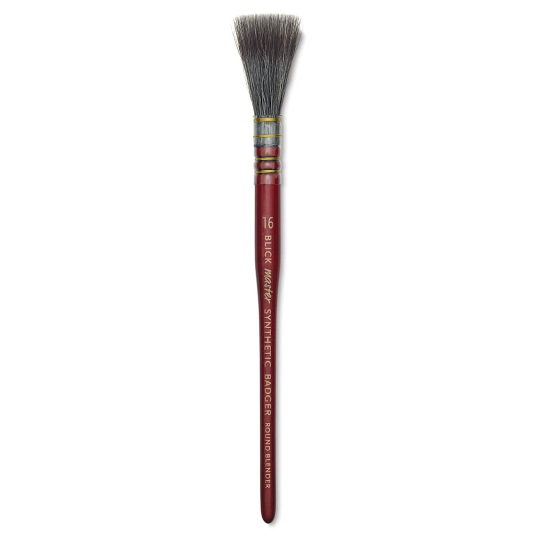 Open in modal - Blick Master Synthetic Badger Brushes - Single Round Blender brush upright