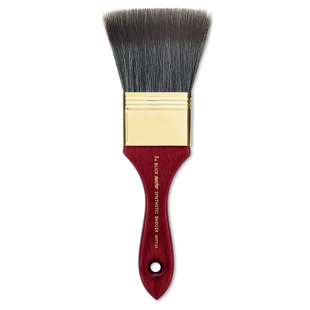 Open in modal - Blick Master Synthetic Badger Brushes - Single Mottler Brush upright