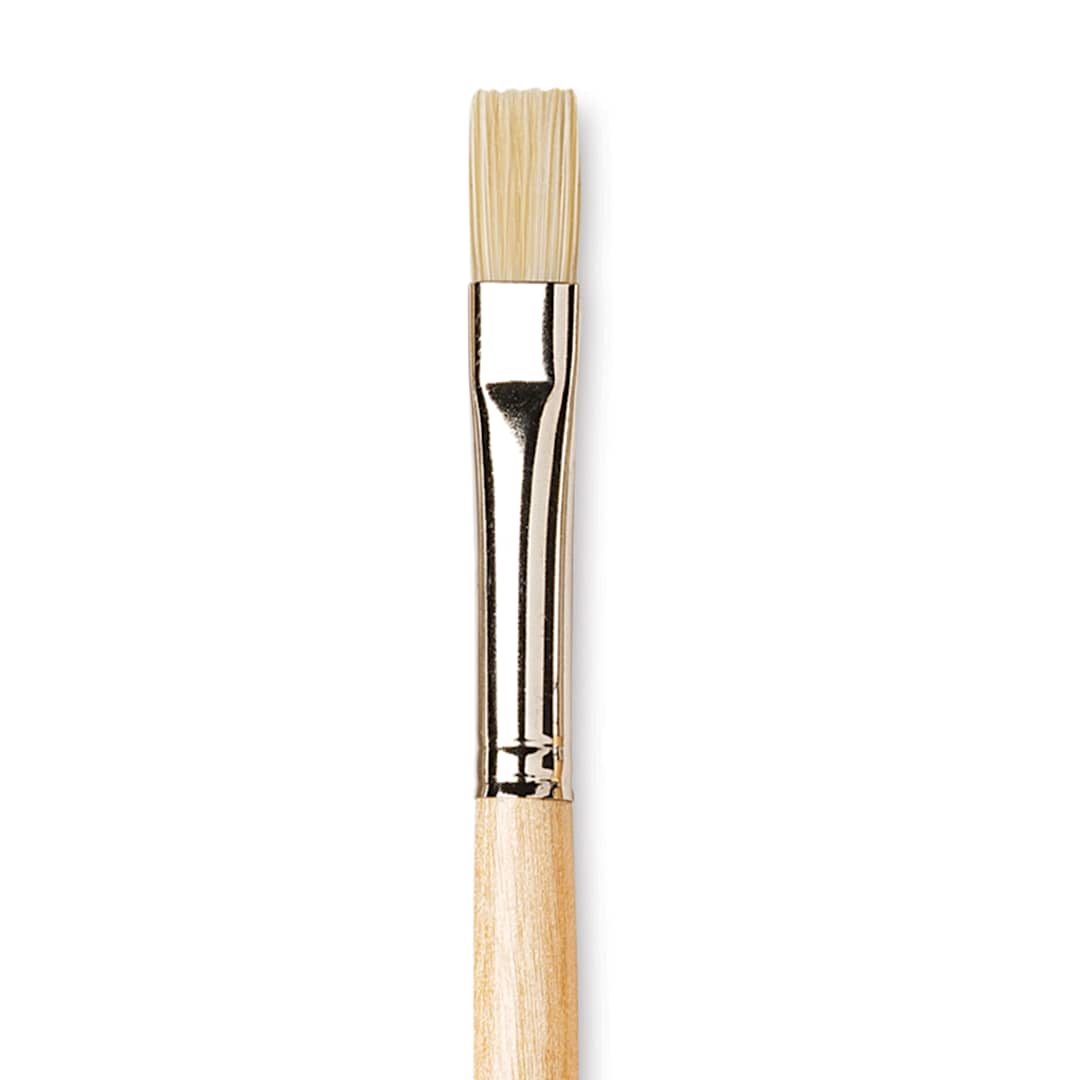 Open in modal - Da Vinci Chuneo Synthetic Hog Bristle Brush - Clsoeup of Size 6 Bright Brush