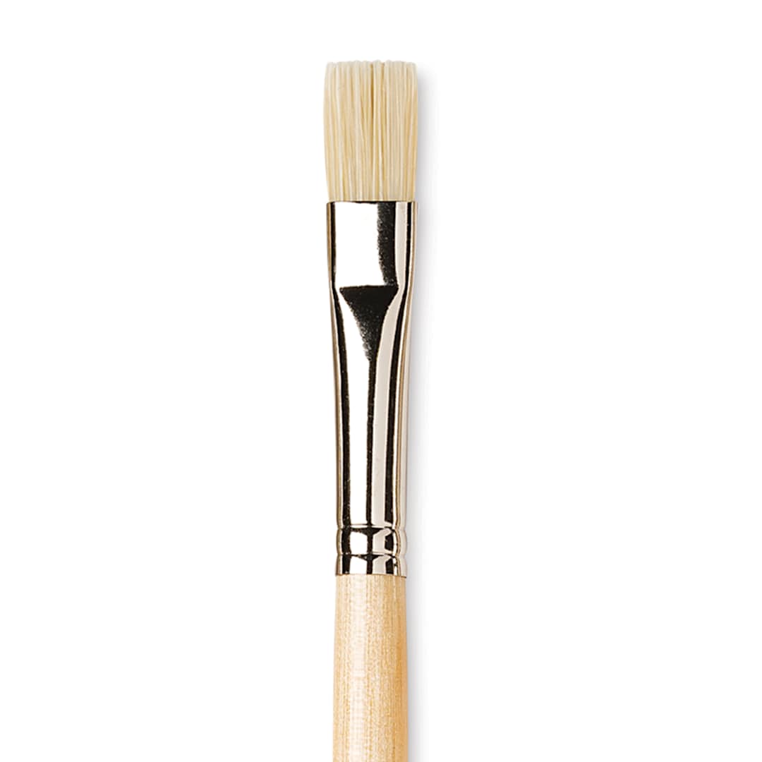 Open in modal - Da Vinci Chuneo Synthetic Hog Bristle Brush - Bright, Size 8 (Close-up)