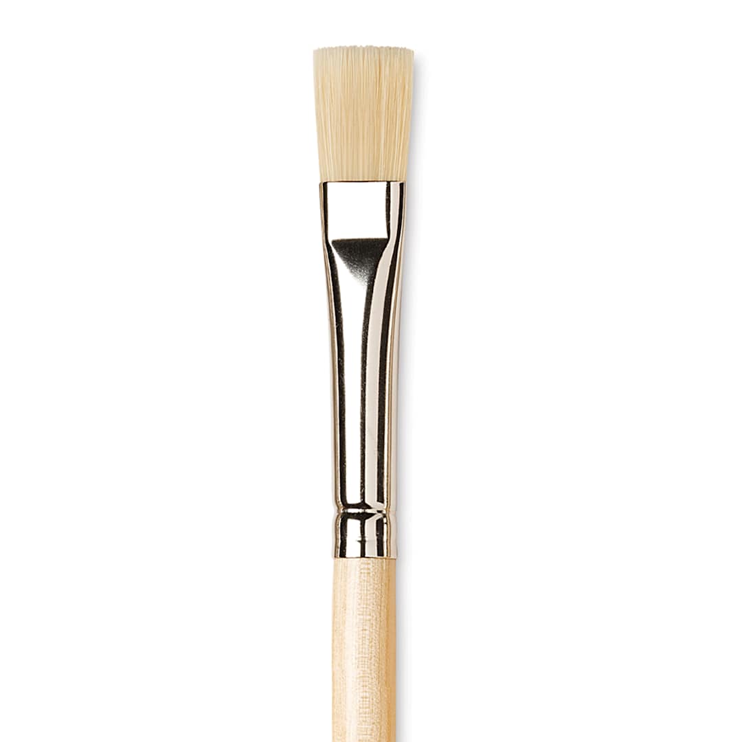 Open in modal - Da Vinci Chuneo Synthetic Hog Bristle Brush - Bright, Size 12 (Close-up)