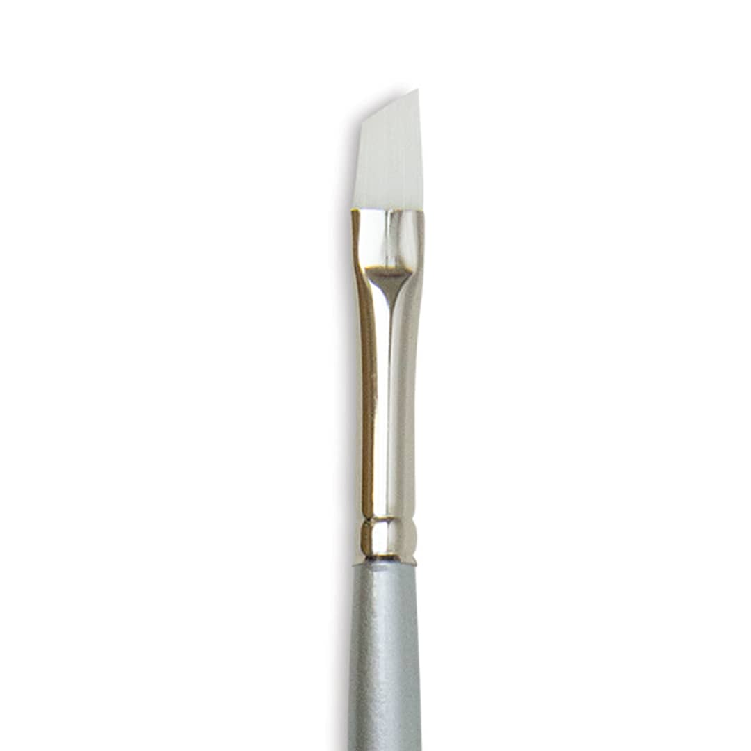 Open in modal - Silver Brush Silverwhite Synthetic Brush - Angular, Short Handle, 1/4" (close-up)