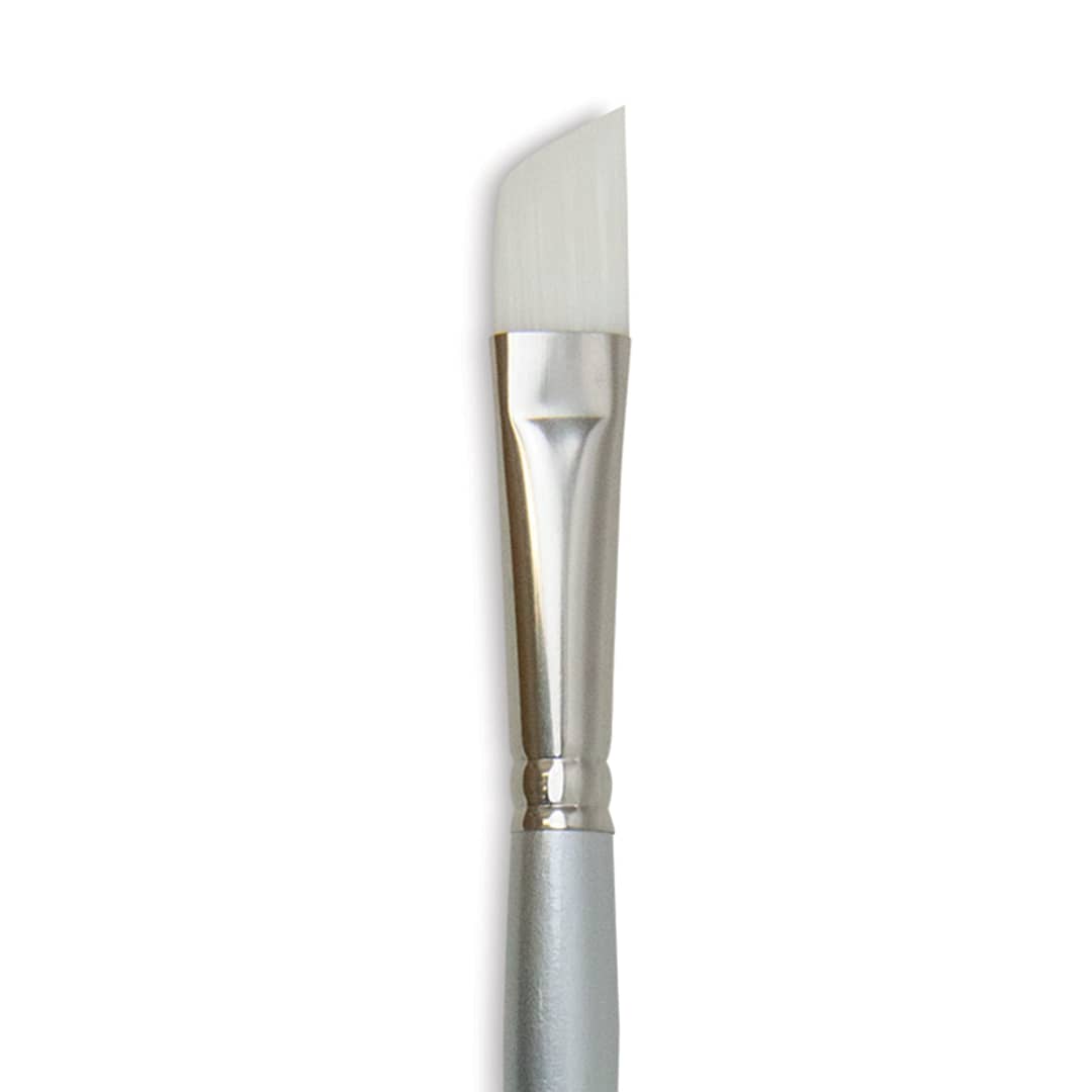 Open in modal - Silver Brush Silverwhite Synthetic Brush - Angular, Short Handle, 5/8" (close-up)