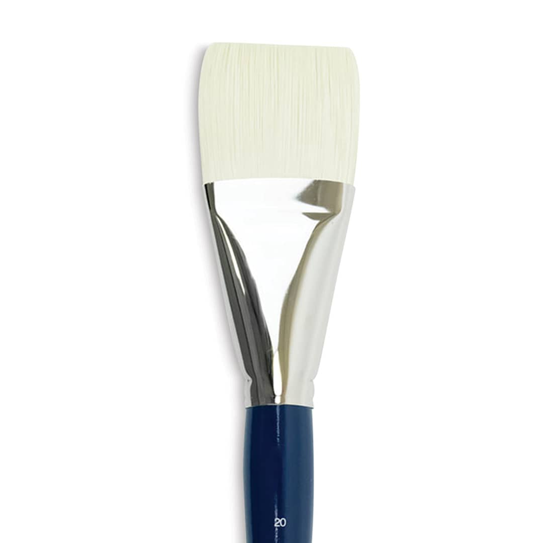 Open in modal - Silver Brush Bristlon Stiff White Synthetic Brush - Bright, Size 20, Short Handle (close-up)