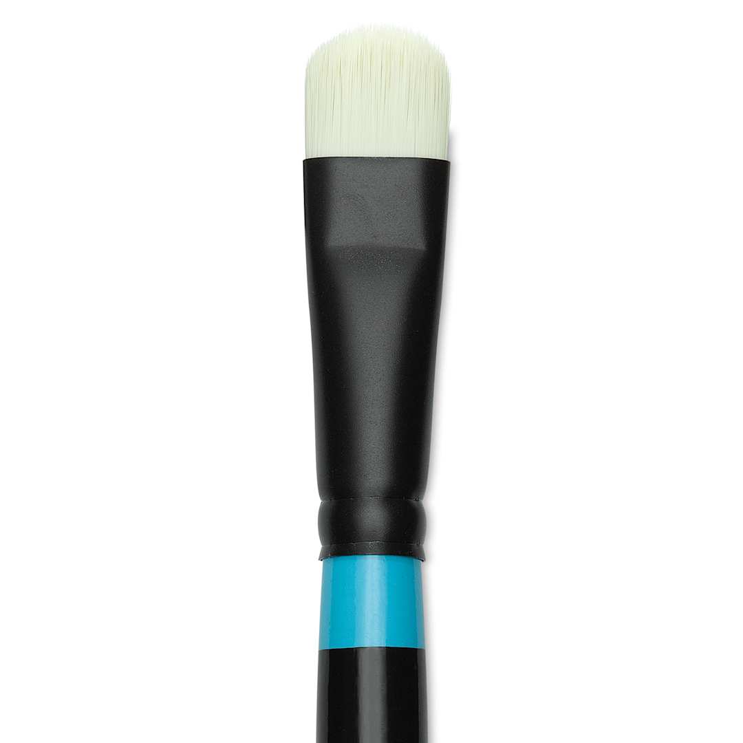 Open in modal - Princeton Series 6500 Aspen Synthetic Brush - Size 8, Short Oval Filbert, Long Handle, close-up