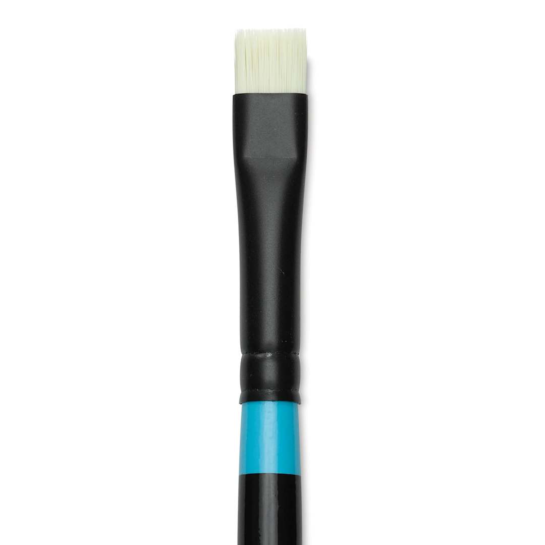 Open in modal - Princeton Series 6500 Aspen Synthetic Brush - Size 4, Short Bright, Long Handle, close-up