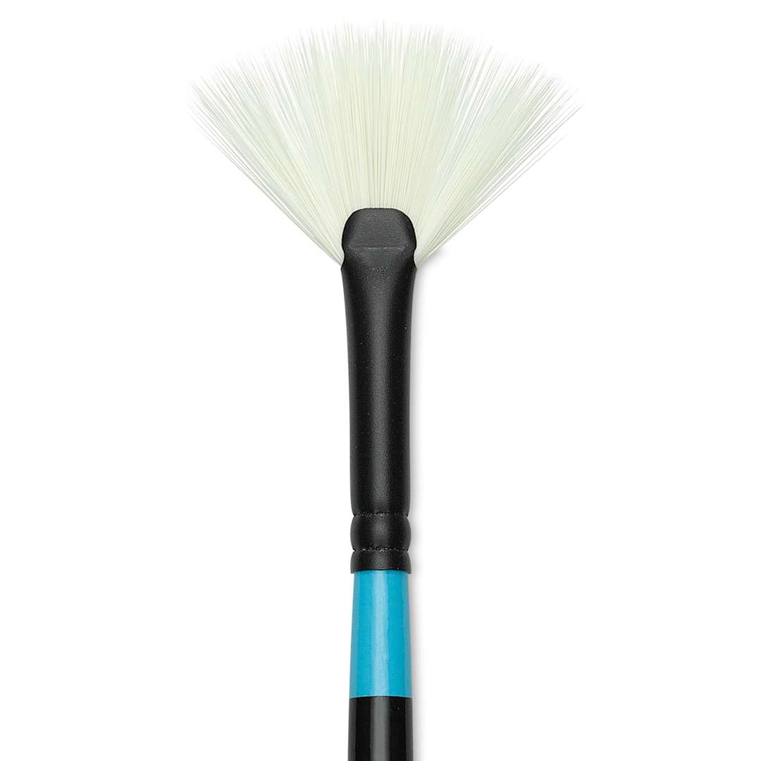 Open in modal - Princeton Series 6500 Aspen Synthetic Brush - Size 2, Short Fan, Long Handle, close-up