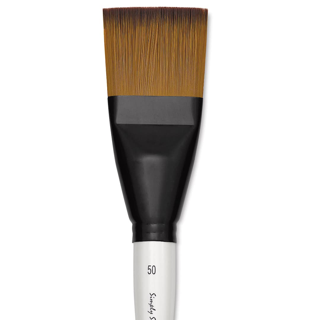 Open in modal - Simply Simmons XL Soft Synthetic Brush - Flat, Size 50 close up