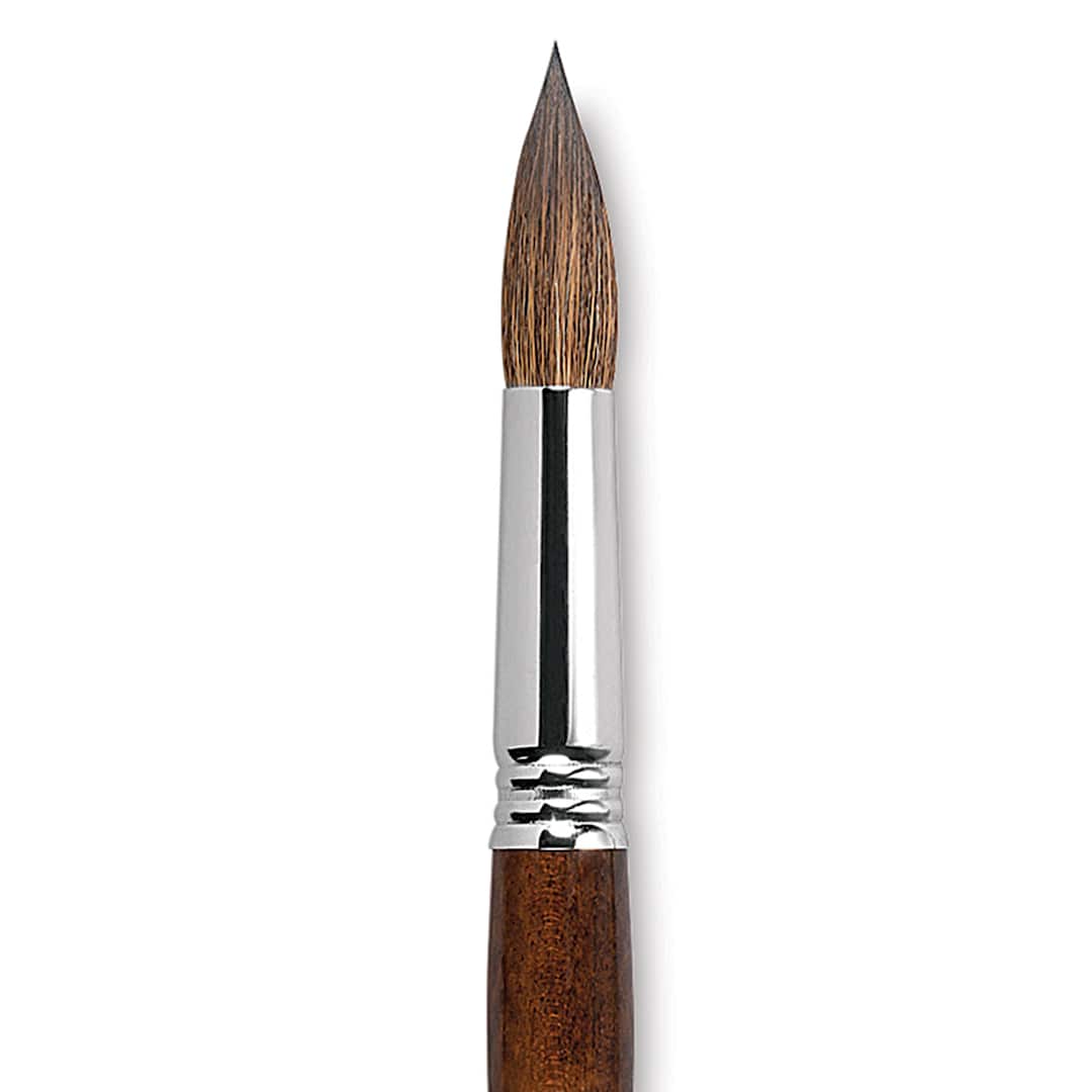 Open in modal - Escoda Versatil Brush - Pointed Round, Size 18, Short Handle close up