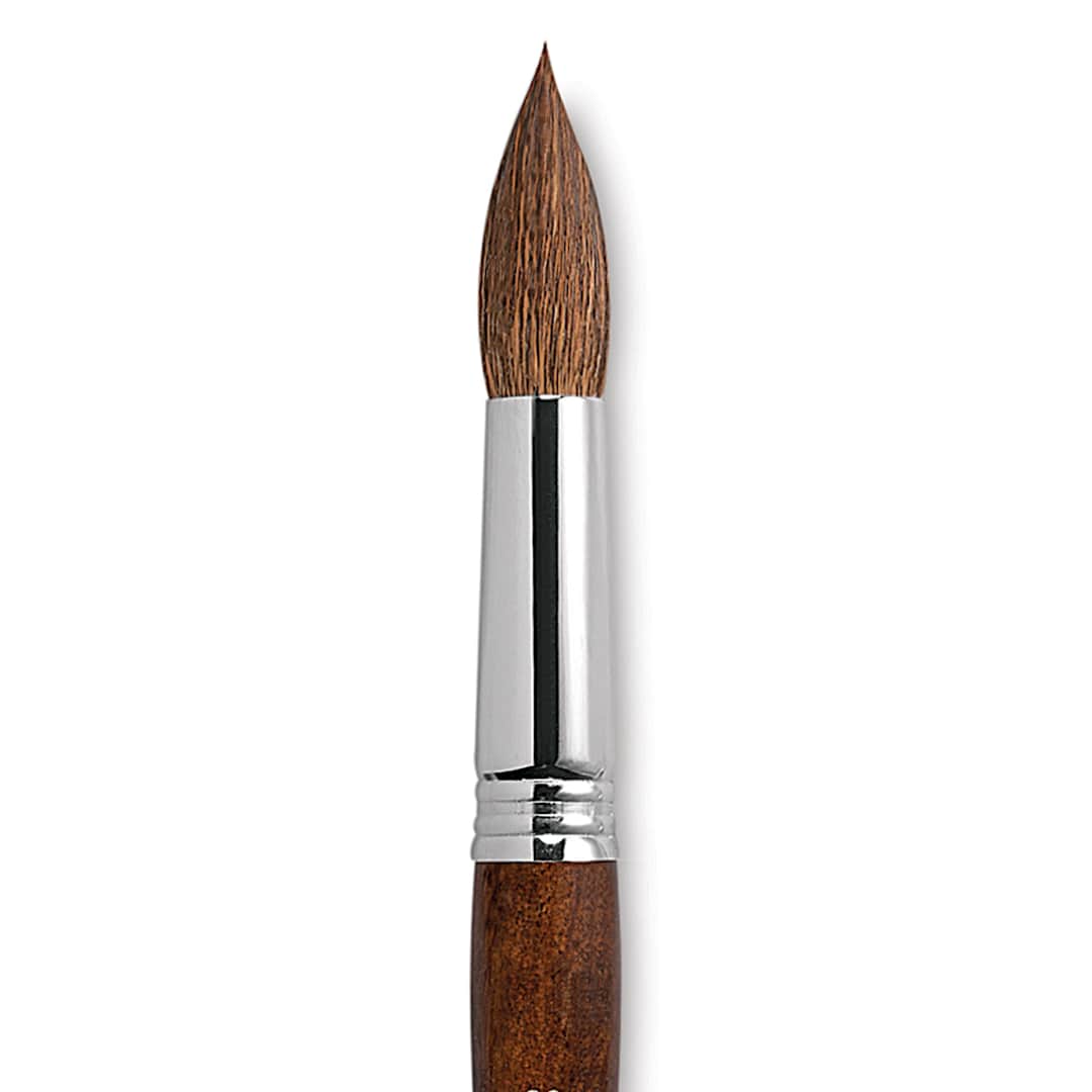 Open in modal - Escoda Versatil Brush - Pointed Round, Size 20, Short Handle close up