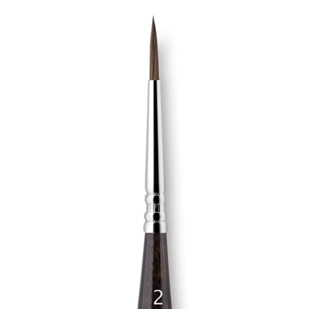 Open in modal - Escoda Versatil Brush - Travel Round, Size 2, Short Handle close up
