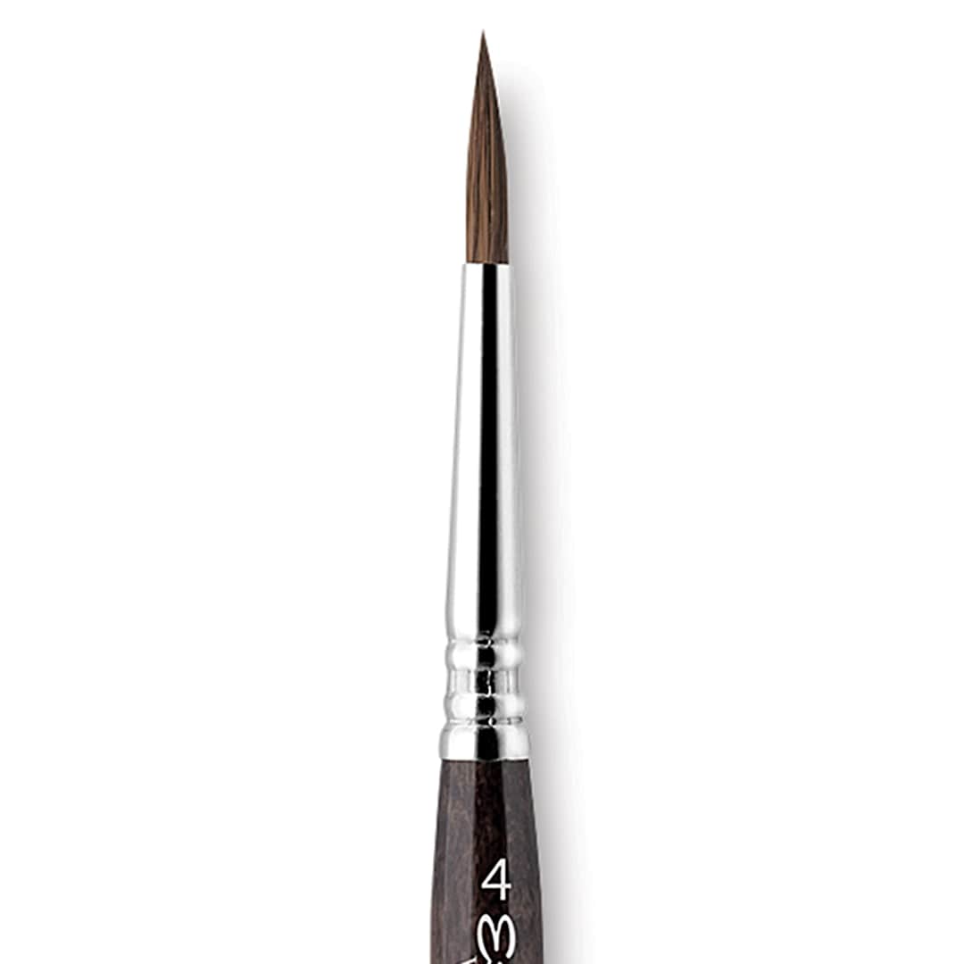 Open in modal - Escoda Versatil Brush - Travel Round, Size 4, Short Handle close up