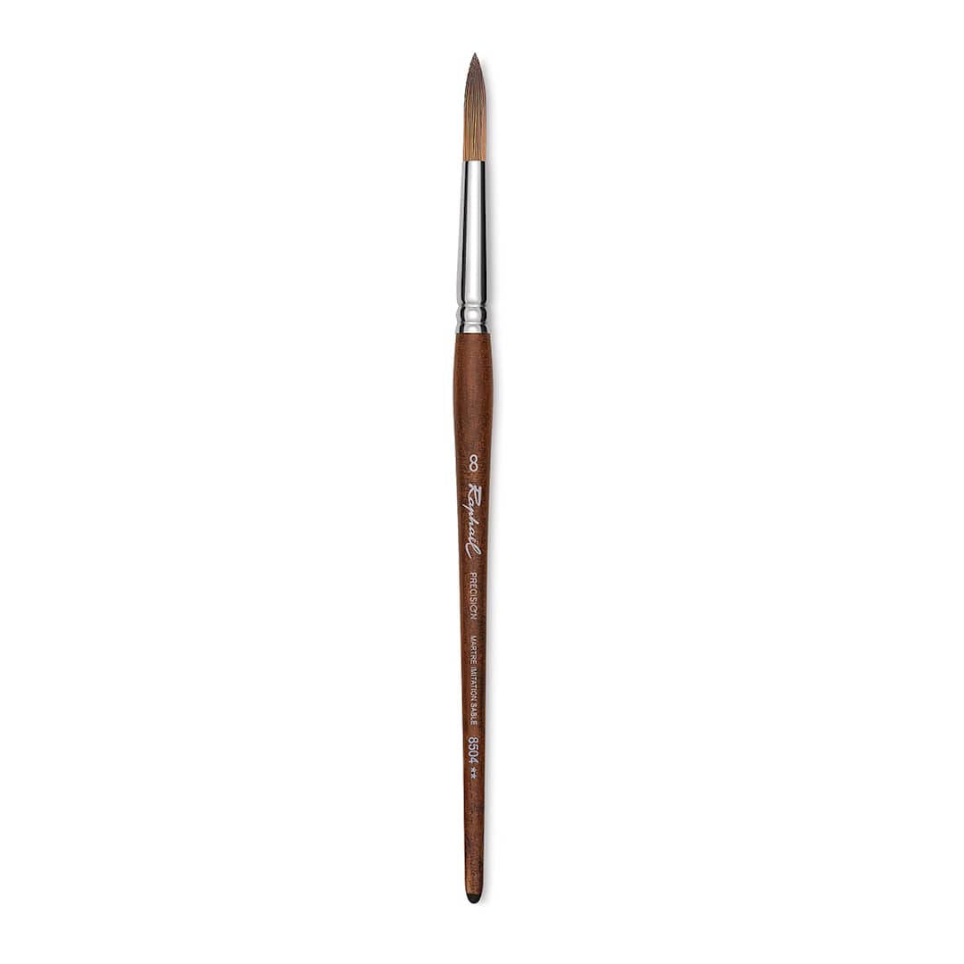 Open in modal - Raphaël Precision Brush - Round, Size 8, Short Handle